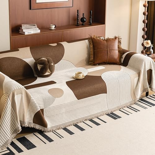 ZCXRYFL Sofa üBerwurfe Decken LuxuriöSer Sofabezug FüR Zuhause 1/2/3/4 Sitzer Chenille- Couch üBerzug L/U-Form Sofa Chutz Mehrzweck-Sofa Decke FüR Haare Hund Katze Kratzer(180X260cm,B) von ZCXRYFL