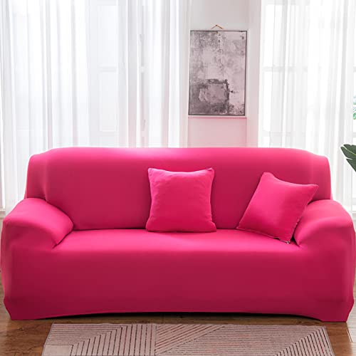 ZCXRYFL Stretch Sofabezug 1 2 3 4 Sitzer Dicker Samt Sofa üBerzug Aus Samt MöBelschutz Couchbezug Rutschfester Couch üBerzug FüR Kratzen Von Katzen Haustier(3 Seater: 180-230cm,Red 3) von ZCXRYFL