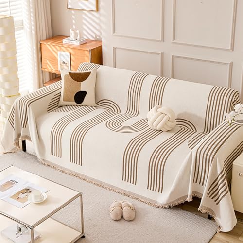 ZCXRYFL Wende-Couch üBerzug (A/B-Seite) Cat Rebellion Sofabezug 1 2 3 4 Sitzer Chenille- Sofa ÜBerwurfe Decken Couch Chutz Mehrzweck-Sofa Decke FüR Haare Hund Katze Kratzer(180X180cm,Coffee) von ZCXRYFL