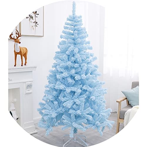 120/150/180/210 Tiffany Blau Beflockter Weihnachtsbaum Für Fülle Künstlicher Weihnachtsbaum Mit Metallständer Weihnachtsdekoration Geschenke (Color : Blau, S : 180cm(70.8inches)) von ZCY HOME