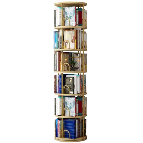 360° drehbares Bücherregal Leichtes Luxusmöbel Bücherregal Mehrzweckregal Geeignet für Wohnzimmer Schlafzimmer Arbeitszimmer Büro Bibliothek Eingang Klassenzimmer und so weiter (Color : Log Color, S von ZCY HOME