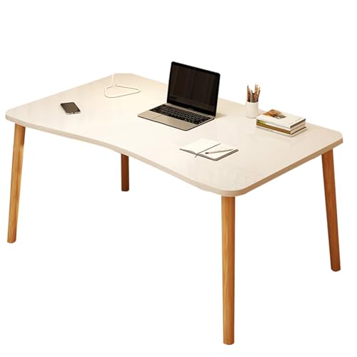 Computertisch Simple Wooden Desk Wohnzimmertisch für den Hausgebrauch Glatt poliert, solide gebaut und tragfähig. (Color : White-B, S : 100 * 50 * 72cm) von ZCY HOME
