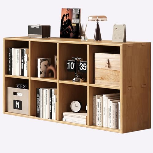 Stehendes Regal Multifunktionales Bücherregal Kinderregal Schrank Massivholz Bücherregal Schichtweise Lagerung Solide und langlebig Starke Belastbarkeit (Color : Wood Colour, S : 120 * 30 * 60cm) von ZCY HOME
