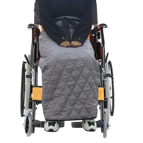 ZCYX Decke für Rollstuhl, Winter Winddichte Rollstuhl Decke Kniedecke für Erwachsen, Verdickter Plüsch Kniedecke Beindecke Erwachsene Decke für Rollstuhlfahrer (Grau) von ZCYX