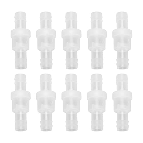 1 Wege überprüfen Ventil 10 PCs | PP Quellwasserstoppventilblöcke Backflow | Industrie- / Aquarium/Lebensmittelausrüstung | Stabiler und oxidationsbeweis (12mm translucent) von ZCZDHNA