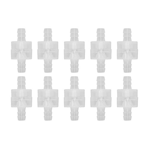 1 Wege überprüfen Ventil 10 PCs | PP Quellwasserstoppventilblöcke Backflow | Industrie- / Aquarium/Lebensmittelausrüstung | Stabiler und oxidationsbeweis (8mm translucent) von ZCZDHNA