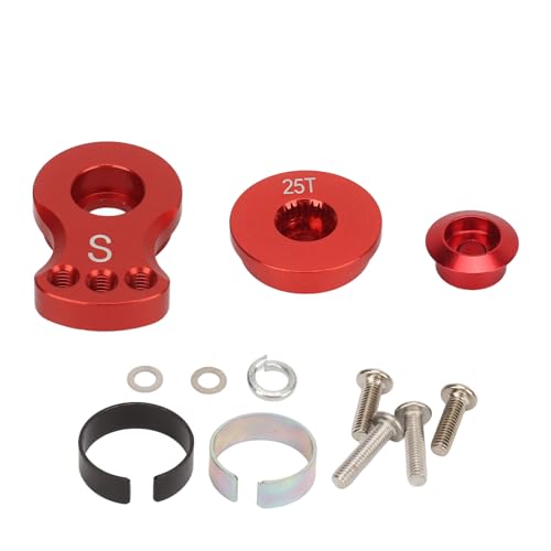 25t Servo Arm Aluminiumlegierung Lenkung Arm -Entladungsschutz Servohornersatz für 1/10 RC -Auto Leicht leichtes leichtes Einbau mit Unterlegscheiben und Schrauben (Rot) von ZCZDHNA