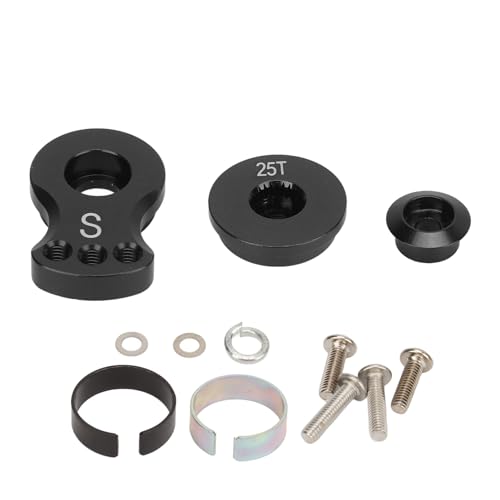 25t Servo Arm Aluminiumlegierung Lenkung Arm -Entladungsschutz Servohornersatz für 1/10 RC -Auto Leicht leichtes leichtes Einbau mit Unterlegscheiben und Schrauben (Schwarz) von ZCZDHNA