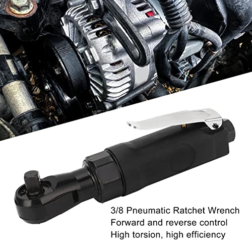 3/8 Pneumatischer Ratschenschlüssel | 25,9 ft - lb hohe Rotationskraft für hartnäckige Bolzen | 1/4 Pneumatic Inlet Alloy Stahlkomprimierung Gasschlüssel | Kompakter von ZCZDHNA