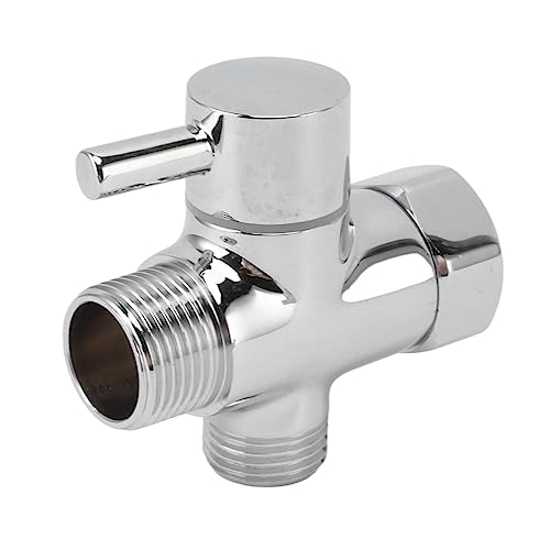 3 Way Shower Diverter Valve | Brass Water Separator for Shower Head/Handheld Sprayer/Tub | 1/2 Inch NPT Inlet & 7/8 Inch Outlets | Chrome Plated Protective - Tolerant 3 Way Shower Diverter Valve | Brass Water Separator for Shower Head/Handheld Sprayer/Tub | 1/2 Inch NPT Inlet & 7/8 Inch Outlets | Chrome Plated Protective - Tolerant von ZCZDHNA