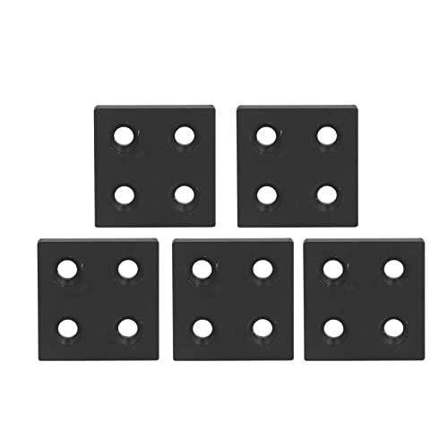 4040 Aluminiumprofil Endkappe 5pcs | Anodierte Legierungsmetallabdeckplatte für 3D -Drucker/CNC -Router/Schneidmaschinen | Doppelrillen linearer Schienenendabdeckung mit (Black) von ZCZDHNA