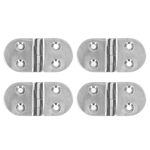 4PCS Tür scharnier Silber 4 Löcher 316 Edelstahl oval Beweis verdickte nautische Scharnier für Yacht Schiffs Kabinett Flush Luken Wohnmobile Haus Türen von ZCZDHNA