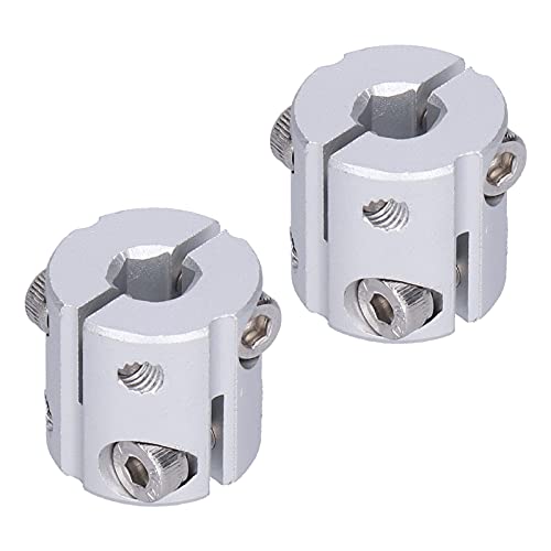 Aluminiumlegierungschachtkuppler | Hochlast flexible Hex -Lochkopplung für CNC -Maschinen / 3D -Drucker/Robotik | 2pcs Nicht -Schadensklemmeanschluss (8mm hexagonal hole to 8mm hexagonal hole) von ZCZDHNA