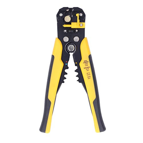 Automatische Drahtstripper | 24-10AWG Stripping Tange für Elektriker/DIY/Home -Gebrauch | Multifunktionales Crimping -Werkzeug mit Legierungstahl & PP -Griff | Gelb Schwarz von ZCZDHNA