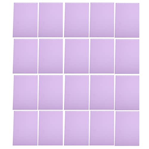 Blechschutz A4 20 Löcher farbige abnehmbare gefrostete Papierabdeckungen dünne rollbare Bindungsabdeckungen für Büroschule PP Material 20pcs (Taro lila) von ZCZDHNA