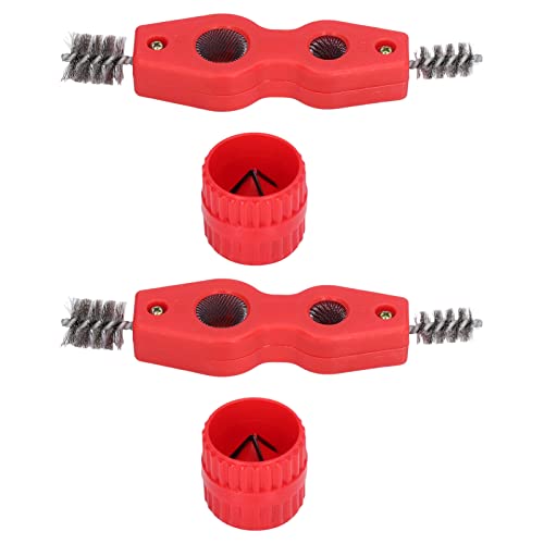 Copper Pipe Cleaner and Reamer 4 in 1 Set | 15mm & 20mm Oxidation Removal Tool for Plumbing/Soldering/Welding | 5mm Fibers for Effective Polishing & Deburring von ZCZDHNA