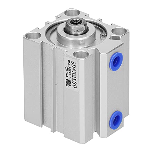 Double Acting Pneumatic Cylinder | 32mm Bore Aluminum Pneumatic Cylinder for Small Spaces | Compact Pneumatic Actuator with High Output Force | 30mm / 40mm Stroke Options (SDA32x30) von ZCZDHNA