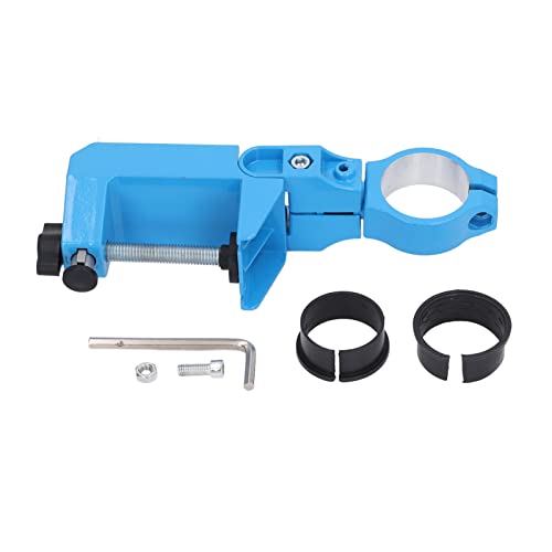 Elektrischer Bohrständer universeller 360 Grad rotierender verstellbarer Aluminiumlegierung Elektrischer Halter für Workshop Garage Blau 4 cm Klemmanschluss Größe 7,3 cm von ZCZDHNA
