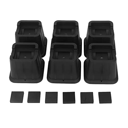 Furniture Risers 6 Pack | 3 Inch Robust Bed Risers for Sofa/Desk/Chair | Plastic Grip - Enhanced Furniture Lifters for Storage and Maintenance von ZCZDHNA