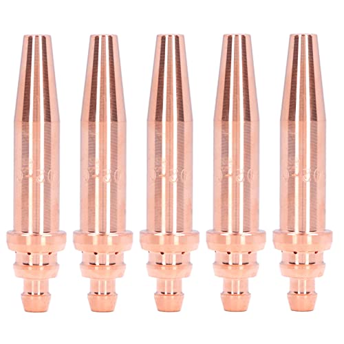 G02-0 Acetylene Cutting Nozzle 5PCS | 1.0mm Aperture for 10-20mm Steel Cutting | High Thermal Conductivity Copper Nozzle Tips/Oxygen Torch Consumables/Welding Replacement G02-0 Acetylene Cutting Nozzle 5PCS | 1.0mm Aperture for 10-20mm Steel Cutting | High Thermal Conductivity Copper Nozzle Tips/Oxygen Torch Consumables/Welding Replacement von ZCZDHNA