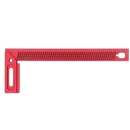 Holzbearbeitungsschreiber Herrscher | 45 & 90 Grad Rechtswinkel -Sciber mit Lochpositionierungsmessgeräte | 300 -mm -Aluminium -Legierungs -Layout -Tool für Schränke/Workshops / von ZCZDHNA