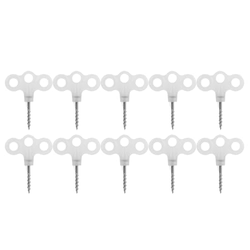 Luminous Tent Stakes | Stainless Steel Screw Anchors with 3 - Hole Head | Reusable Camping Pegs for Tents/Tarps/Shelters | 10 or 15 Pack (10Pcs) von ZCZDHNA