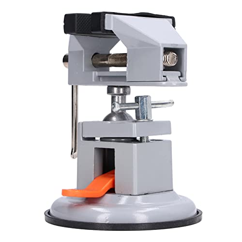 Mini Bench Vise | 360° Rotating Clamp with Suction Cup Base | 55mm Adjustable Jaw for Electronics Repair/Jewelry Making/DIY Crafts | Die Cast Aluminum von ZCZDHNA