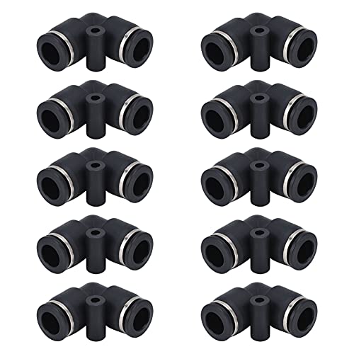 Pneumatic Connector 10pcs | ABS Material 1.2MPa Pressure Tolerant | Oval Release Hoop for Automation Equipment/Mechanical Engineering | Thread Glue Sealed (10) von ZCZDHNA