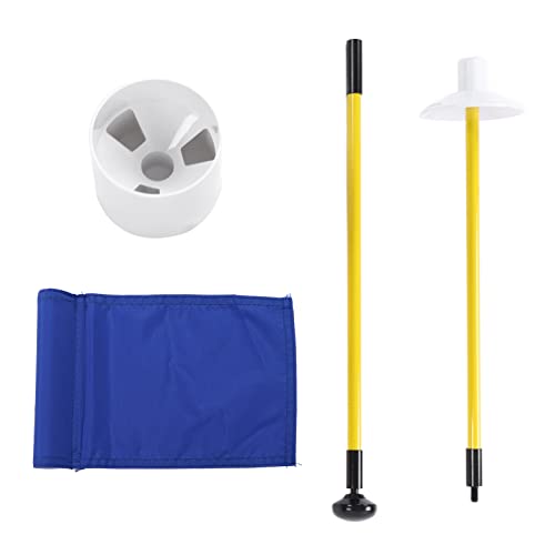 Putting Green Flagstick | Detachable 2 Section Pole with Drain Hole Cup | Practice Target for Indoor/Outdoor Training | 32.7 Inch Flag Stick with Nylon Flag (Blue) von ZCZDHNA