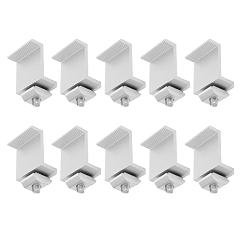 Solar Panel End Clamp 10pcs | Aluminiumlegierung PV Montage Z -Klammer für das Dachsystem | Wasser - & Wetter - Proof -Klemmen für die Installation der Photovoltaikplatte von ZCZDHNA