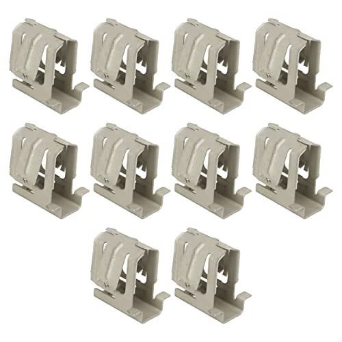 Solarschienenmontageklammer | 10 PCs Federstahl Schnellbaugruppe Clamp | Wetterfeste Solarpanelhalterung für Erdung/Platzeinsparung/Hotspot -Reduktion von ZCZDHNA