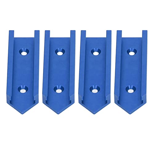 T Track Connector 4PCS | 100 mm Länge 30 mm Breite Aluminiumlegierung | Universell für Holzbearbeitung/Tischsäge/Kreissäge | DIY -Zubehör (Blue) von ZCZDHNA