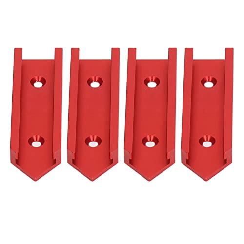 T Track Connector 4PCS | 100 mm Länge 30 mm Breite Aluminiumlegierung | Universell für Holzbearbeitung/Tischsäge/Kreissäge | DIY -Zubehör (Red) von ZCZDHNA