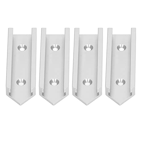 T Track Connector 4PCS | 100 mm Länge 30 mm Breite Aluminiumlegierung | Universell für Holzbearbeitung/Tischsäge/Kreissäge | DIY -Zubehör (Silver) von ZCZDHNA
