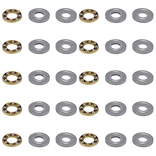 Thrust Ball Bearing 10Pcs | Axial Load Bearing Steel for Industrial Equipment | Low Noise Extended Service for Elevators/Plastic Machinery/Office Equipment (3613-0514-0006) von ZCZDHNA