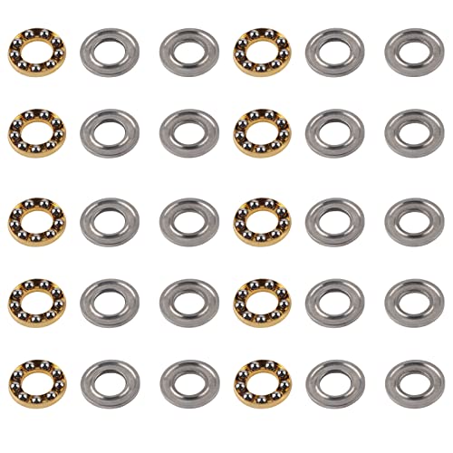 Thrust Ball Bearing 10Pcs | Axial Load Bearing Steel for Industrial Equipment | Low Noise Extended Service for Elevators/Plastic Machinery/Office Equipment (3613-0516-0008) von ZCZDHNA