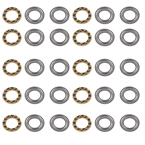 Thrust Ball Bearing 10Pcs | Axial Load Bearing Steel for Industrial Equipment | Low Noise Extended Service for Elevators/Plastic Machinery/Office Equipment (3613-0521-0012) von ZCZDHNA