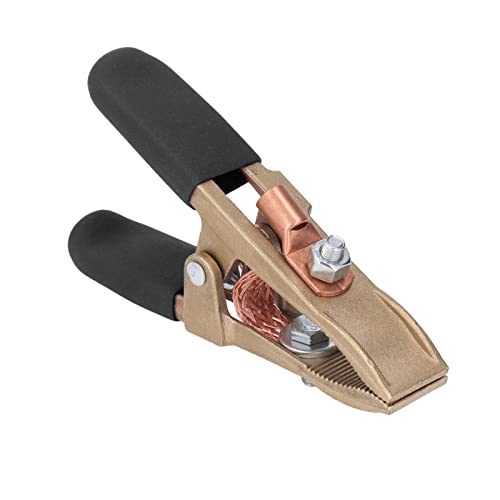 Welding Ground Clamp 500A | Brass Oxidation - Inhibiting Earth Clip for Gas/Argon Arc/Submerged Arc Welding | Secure Grip Handle with 60mm Opening (Black Cover) von ZCZDHNA