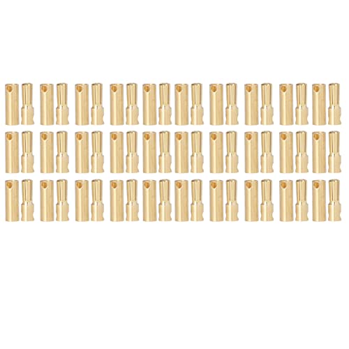 ZCZDHNA Battery Connectors 30 Sets | Gold Plated Brass Male Female Plug Kit | High Current Connector for Drone/RC Device/Electric Vehicle von ZCZDHNA