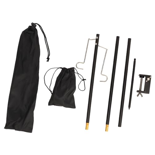 ZCZDHNA Camping Lantern Stand | Weight - Optimized Aluminum Alloy Folding Lamp Pole with Ground Nails & Hook | Portable Hanging Illumination Holder for Outdoor Camping/Hiking/Backyard von ZCZDHNA