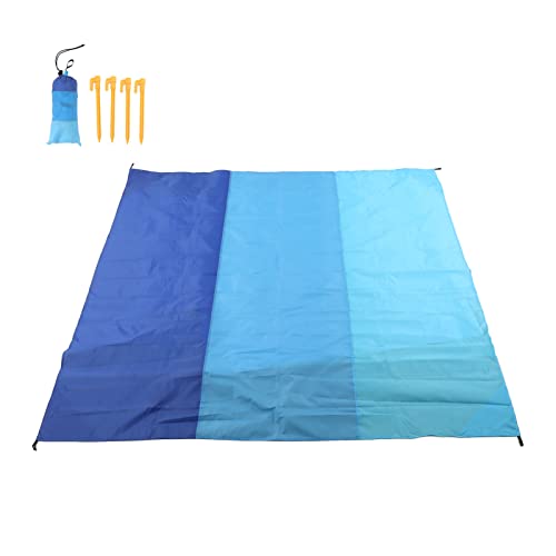 ZCZDHNA Picnic Blanket Protective Sand - Protective | Oversized 200x210cm for 6-8 People | Portable Foldable Beach Mat for Camping/Travel/Outdoor Concerts (Three Combinations of Treasure Blue) von ZCZDHNA