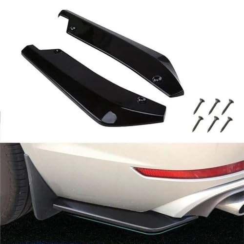 ZCZMAD Auto Heckstoßstange Lip Diffusor für Audi C5 C6 C7 C8 A7 A8 E-Tron Q2 Q3 Q4 Q5 Q6 Q7 Q8 R8 TT, Auto Seitenfender Rock Splitter Canard Protector,A-Black von ZCZMAD