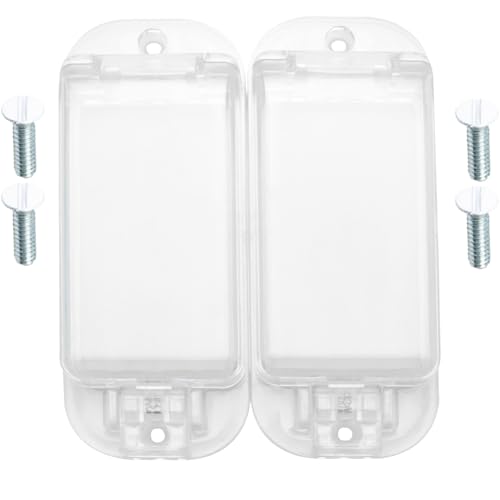 ZCZQC Lichtschalter-Abdeckung für Lichtschalter, wasserdicht, Wandschutz, 10,9 x 4,1 cm, Abdeckung für Boote, Schwenkarm, transparent, 2 Stück von ZCZQC