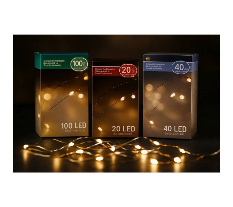 ZD Trading Haushaltshobel 40er LED Lichterkette Draht warmweiss biegsam Leuchtdraht Micro von ZD Trading