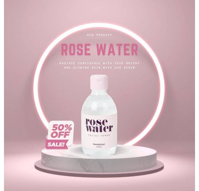 ZD Trading Haushaltshobel Rosenwasser Rosen Gesichtswasser Makeup Entfernung 300 ml Flaschen von ZD Trading