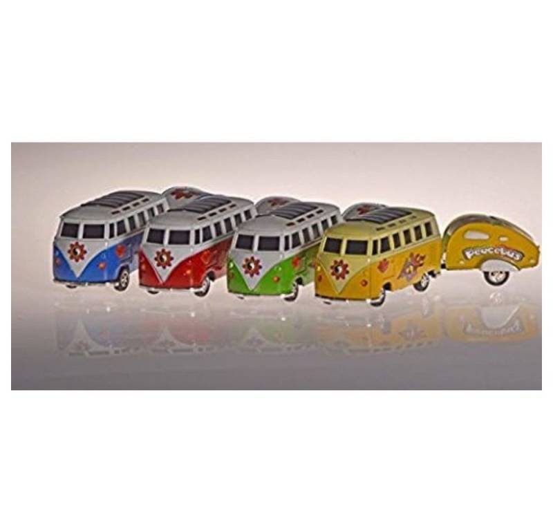 ZD Trading Haushaltshobel VW Bus Peacebus Caravan 1:43 Bus mit Wohnanhänger T Modell von ZD Trading