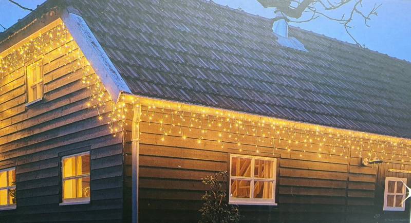 ZD Trading LED-Lichterkette Eiszapfenlichterkette Lichterkette 360 LED weiss von ZD Trading