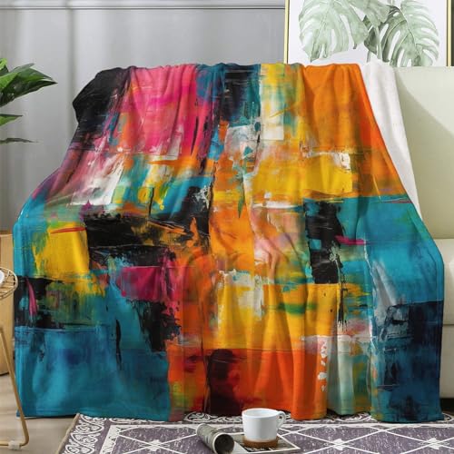 ZDABAOEC Kuscheldecke Flauschig Bunte Decke, Fleecedecke 150x200, Sofadecke & Couchdecke, Weiche Kuschelige Wohndecke Blanket, XL Decken für Sofa Couch von ZDABAOEC