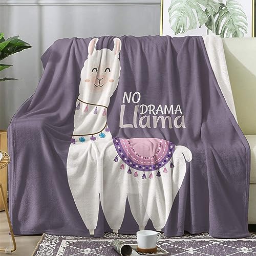 ZDABAOEC Kuscheldecke Flauschig Lama Decke, Fleecedecke 220x240, Sofadecke & Couchdecke, Weiche Kuschelige Wohndecke Blanket, XXL Groß Decken für Sofa Couch von ZDABAOEC