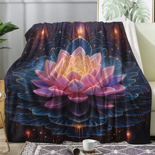 ZDABAOEC Kuscheldecke Flauschig Lotus Decke, Fleecedecke 150x200, Sofadecke & Couchdecke, Weiche Kuschelige Wohndecke Blanket, XL Decken für Sofa Couch von ZDABAOEC